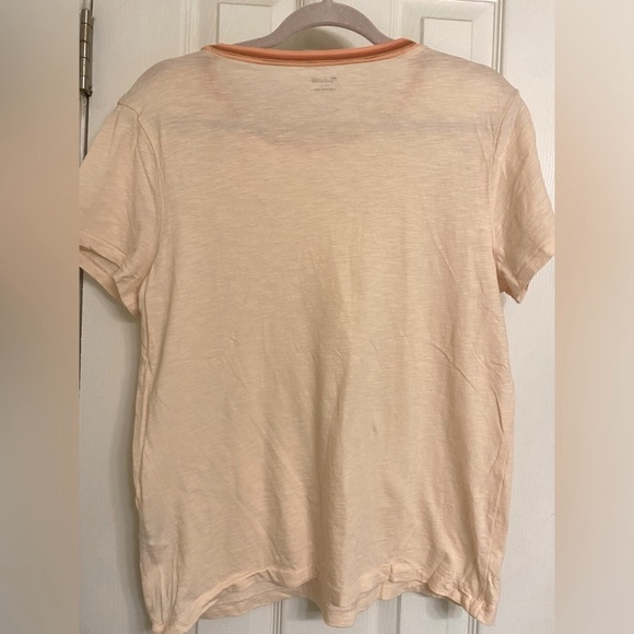 Madewell Whisper Cotton Ringer Tee in Pink Size L - Picture 5 of 6